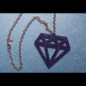 AUTHENTIC Kiki Kannibal Purple Glitter Necklace